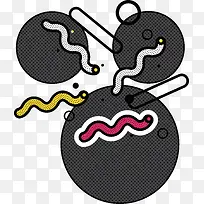 孟菲斯风格组合图案