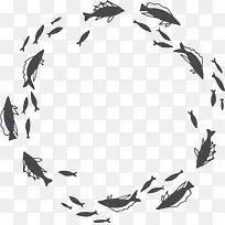 世界海洋日绕圈的鱼