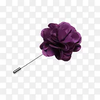 西装紫色胸花