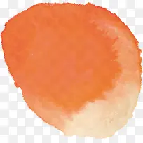 橙色矢量水彩墨迹图