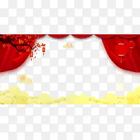 新年喜庆背景psd分层图