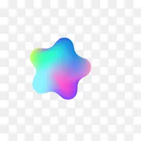 卡通手绘渐变色五角星