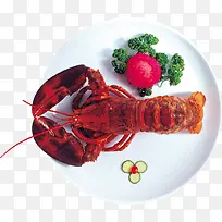 餐桌上的龙虾