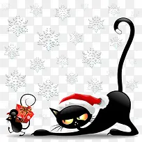 过圣诞节的猫和老鼠