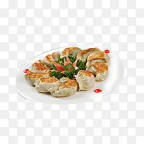 免抠素材煎水饺图片