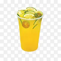 金桔柠檬饮料素材图片