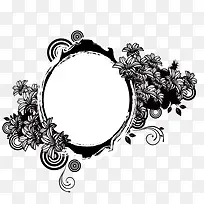 装饰图案 单色 黑色背景 圆环