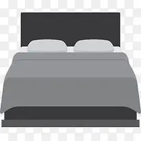 灰色的现代设计大床