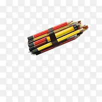 创意铅笔火箭矢量图