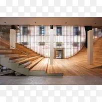 空间式室内楼梯木地板个性设计
