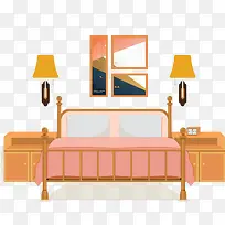温馨卧室粉色大床
