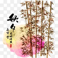 矢量韩国概念竹子背景