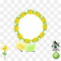 鲜花花环促销海报