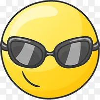 戴着墨镜的金色表情图