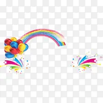 彩虹气球装饰