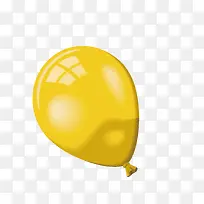 矢量黄色立体气球
