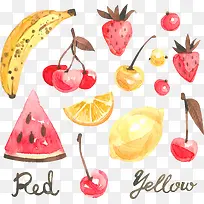 红黄两色水果