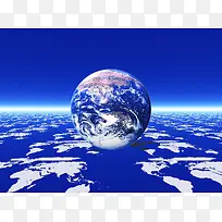 一个地球模型和世界地图高清