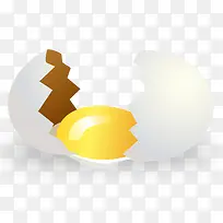 白色蛋壳矢量鸡蛋