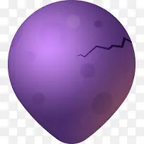 破裂的紫色气球