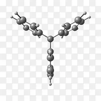 黑色三苯甲基自由基分子形状素材