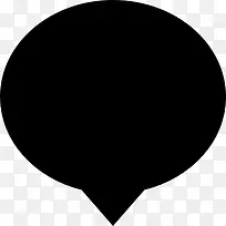 Oval黑语音气球图标