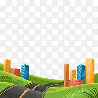 卡通柏油路