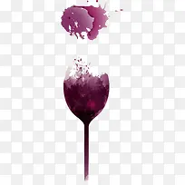 紫色红酒杯