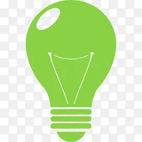绿色环保节能灯泡图