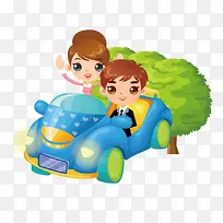 恋人坐车