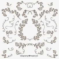 欧式叶子形状花纹