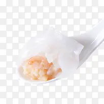 勺子里的虾饺素材