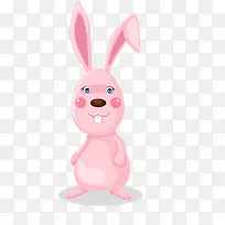 卡通粉红色的小兔子设计