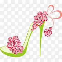 花朵高跟鞋