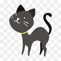 黑色的小猫咪卡通图