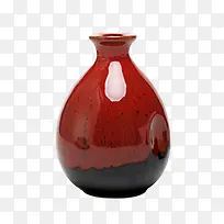 红漆泼墨烤瓷精致花瓶