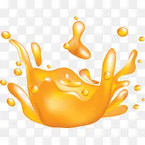 金橘色夏天果汁液体