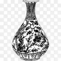 花瓶花纹PNG矢量元素