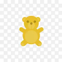 黄色的公仔小熊免抠素材