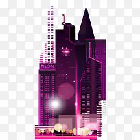 大气紫色都市