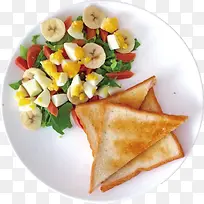 健康的果蔬沙拉早餐