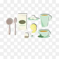 矢量英式红茶茶包