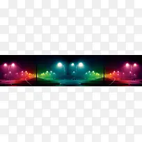城市夜景路灯街景banner