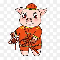 2019猪年中国结恭贺新春