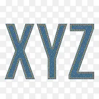 牛仔字母XYZ