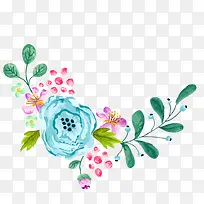 水彩花朵矢量素材