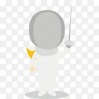 击剑选手矢量图