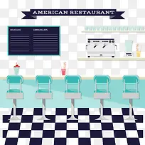 创意美式餐厅内部图