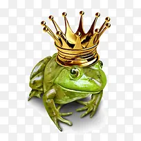 戴着王冠的青蛙