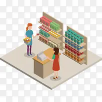 立体超市购物模型